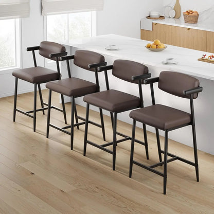 2PCS Counter Height Bar Stools