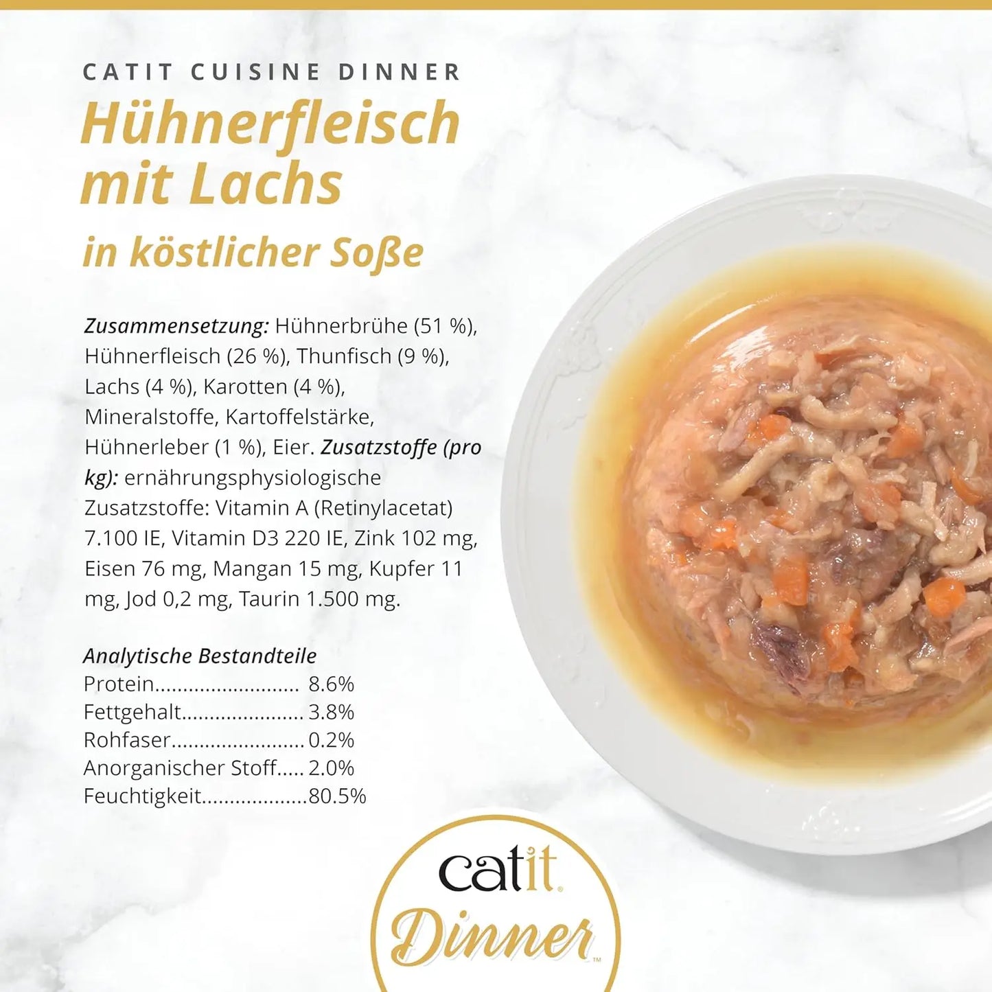 Hydrating Wet Cat Food with Chicken, Salmon & Carrot
