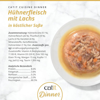 Hydrating Wet Cat Food with Chicken, Salmon & Carrot