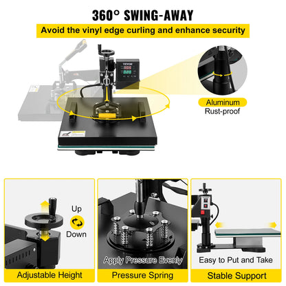 2In1 Heat Press Machine T-shirt Cap