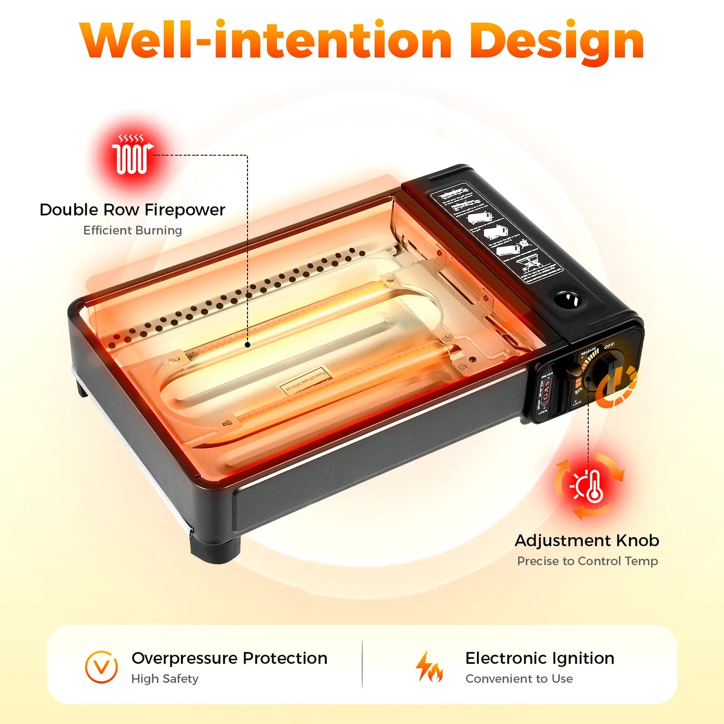 Portable Butane Gas Grill Stove Camping