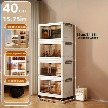 Heavy-Duty Plastic Folding Storage Cabinet
