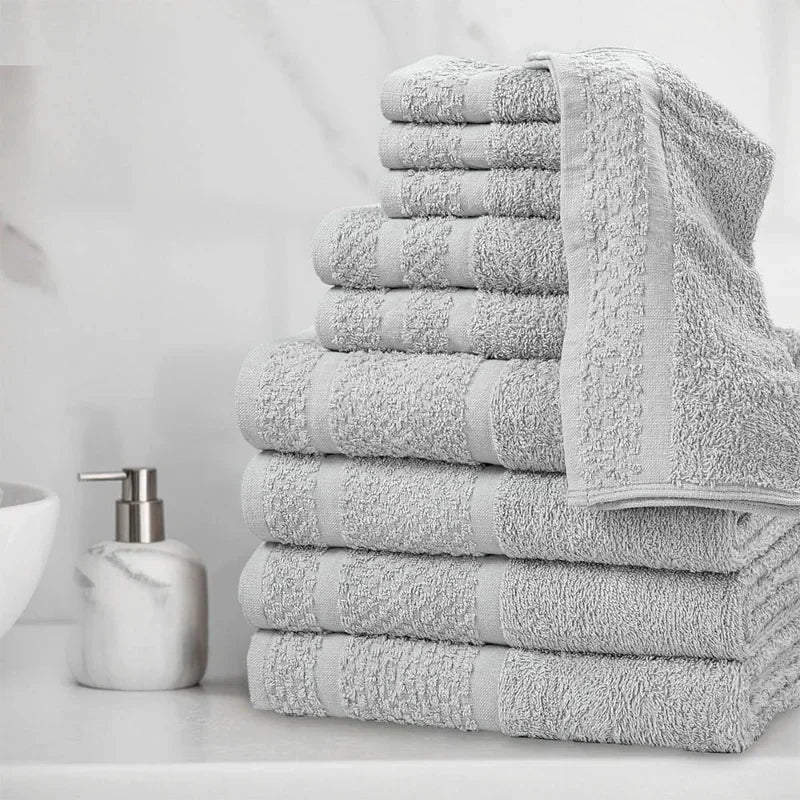 10 Piece Towel Set Softness & Durability