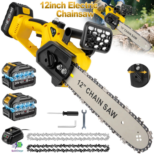 12 Inch Chainsaw Handheld Two Batteries