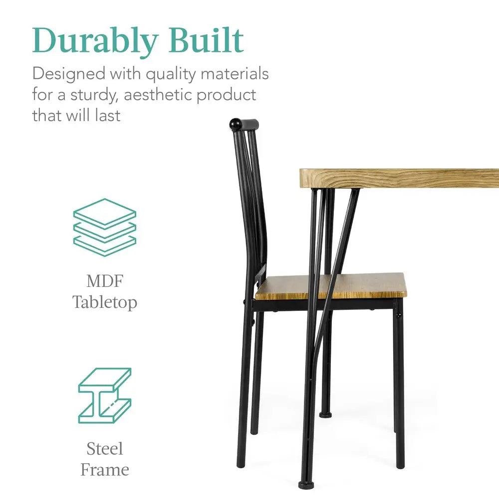 5Piece Modern Rectangular Dining Table
