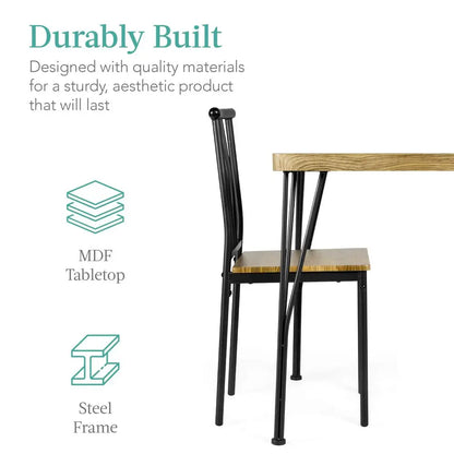 5Piece Modern Rectangular Dining Table
