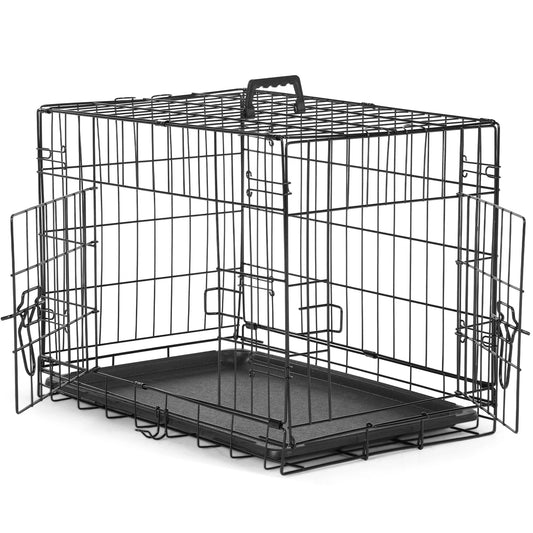 Double Door Folding Wire Dog Cage