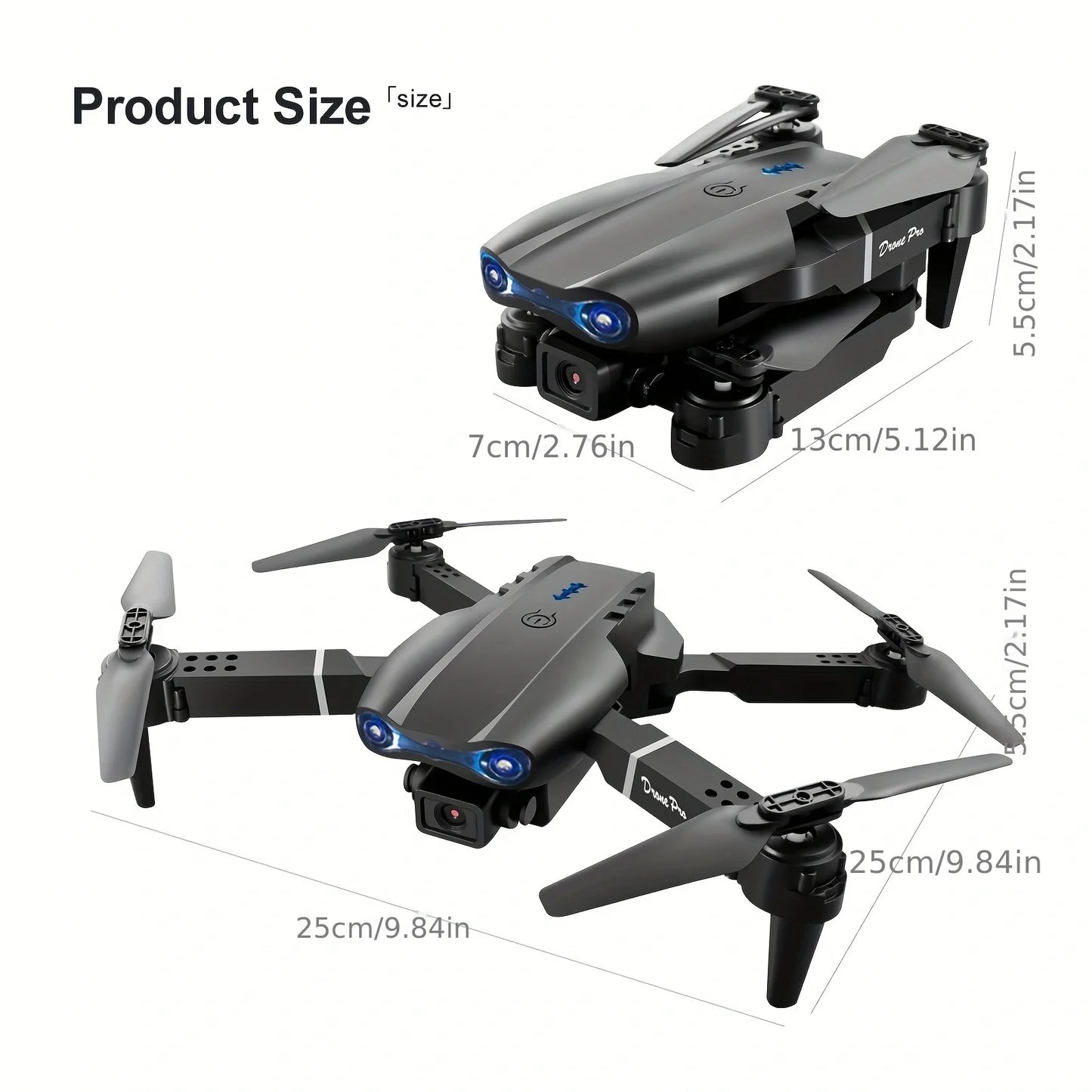 Professional RC Drone, Dual Camera Quadcopter