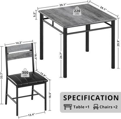 Small Kitchen Table with Upholstered Chairs