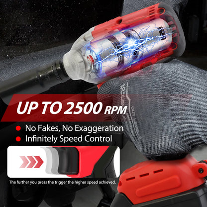 20V Cordless Electric Impact Wrench 1/2 Inch