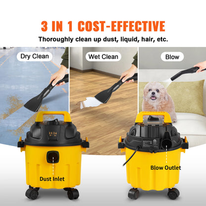 Wet Dry Shop Vacuum with Blowing Function