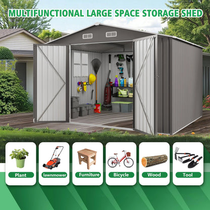 10x12FT Outdoor Storage Shed  Metal