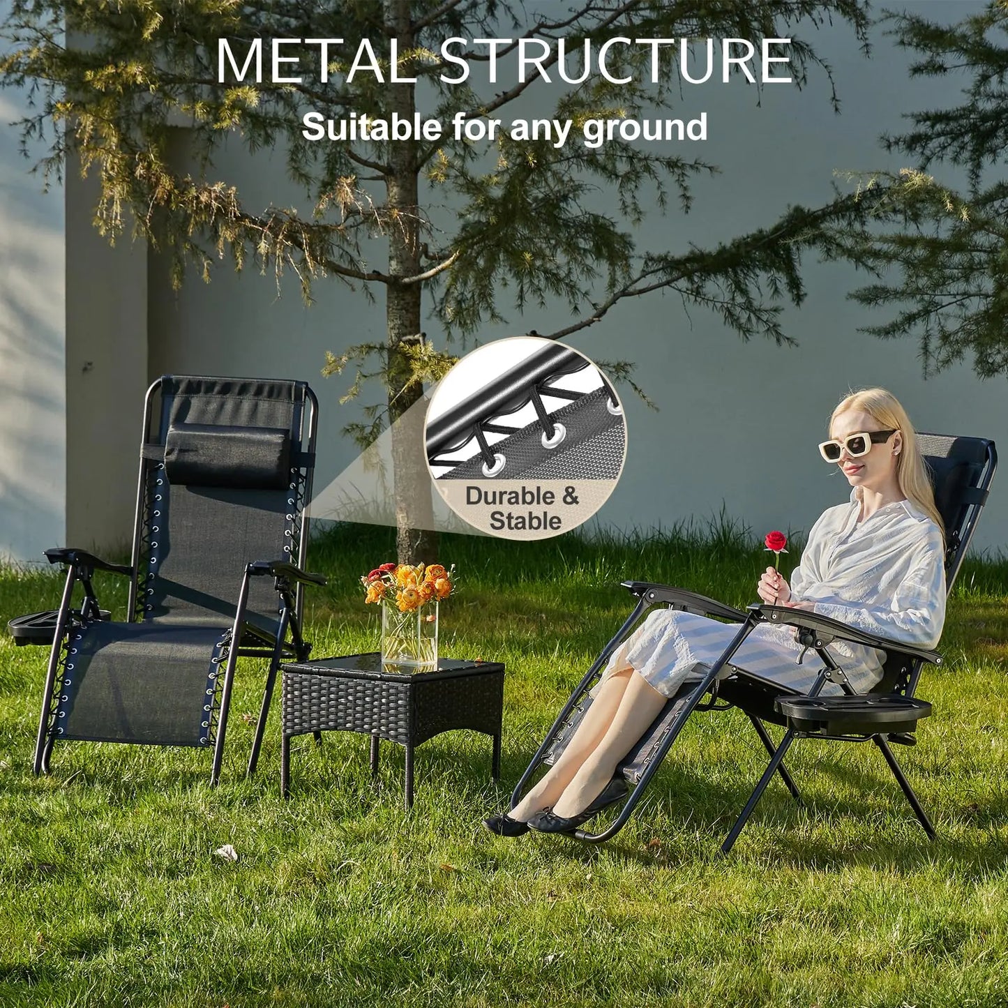 Set of 2 Portable Lounge Chair