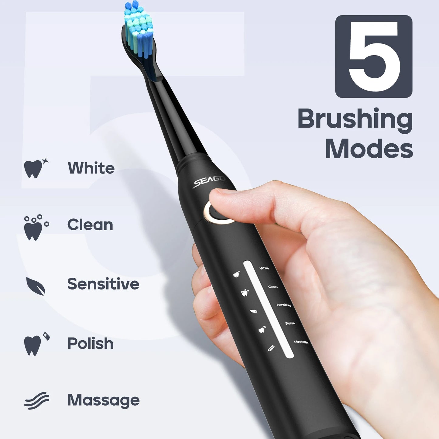 Rechargeable Electric Toothbrush Smart Automatic Waterproof