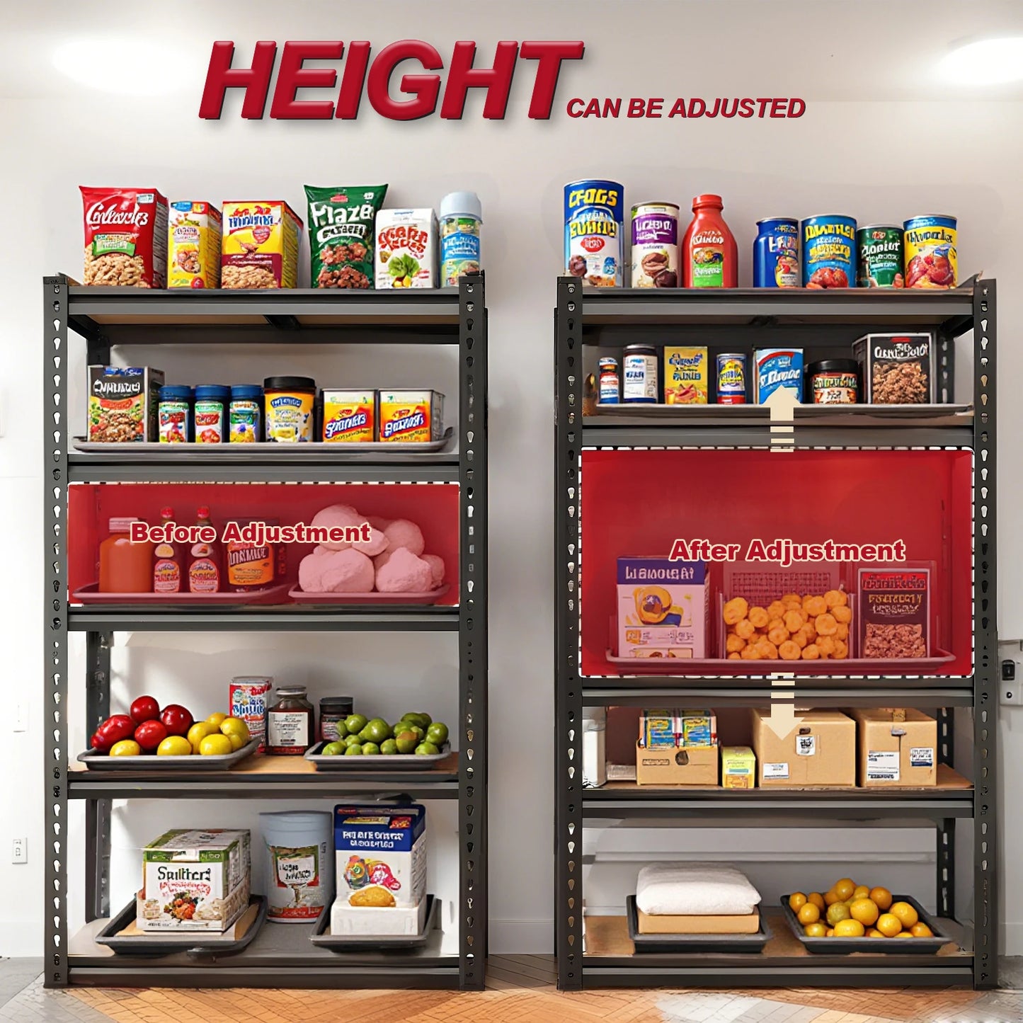 72"/60"H Garage Storage Shelves
