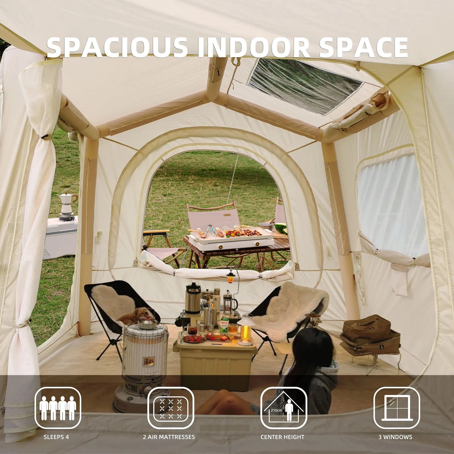 SUV Tent Waterproof Air Glamping for Camping Adult 4/6/8 Person