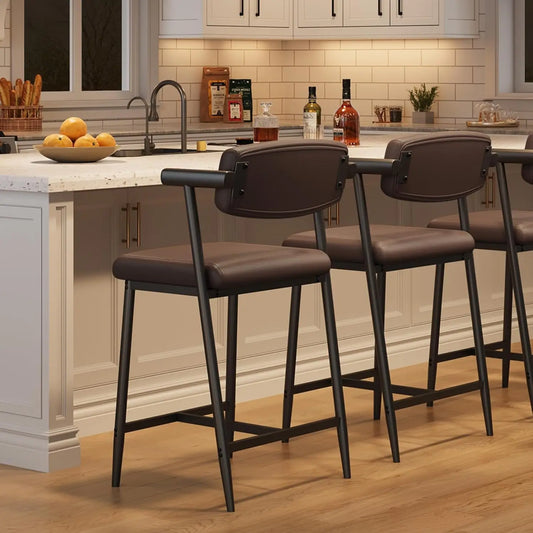 2PCS Counter Height Bar Stools