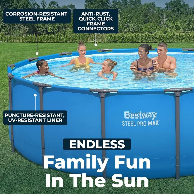 15’ x 48" Above Ground Pool, Metal Frame