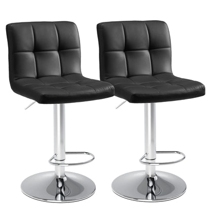 Leather Bar Stools Set of 2 Counter Height