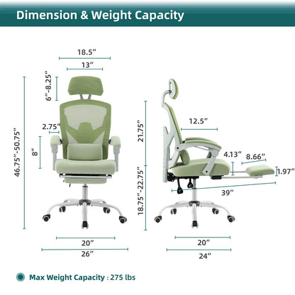 Reclining Rocking Gaming Chair Swivel Rolling  Lumbar