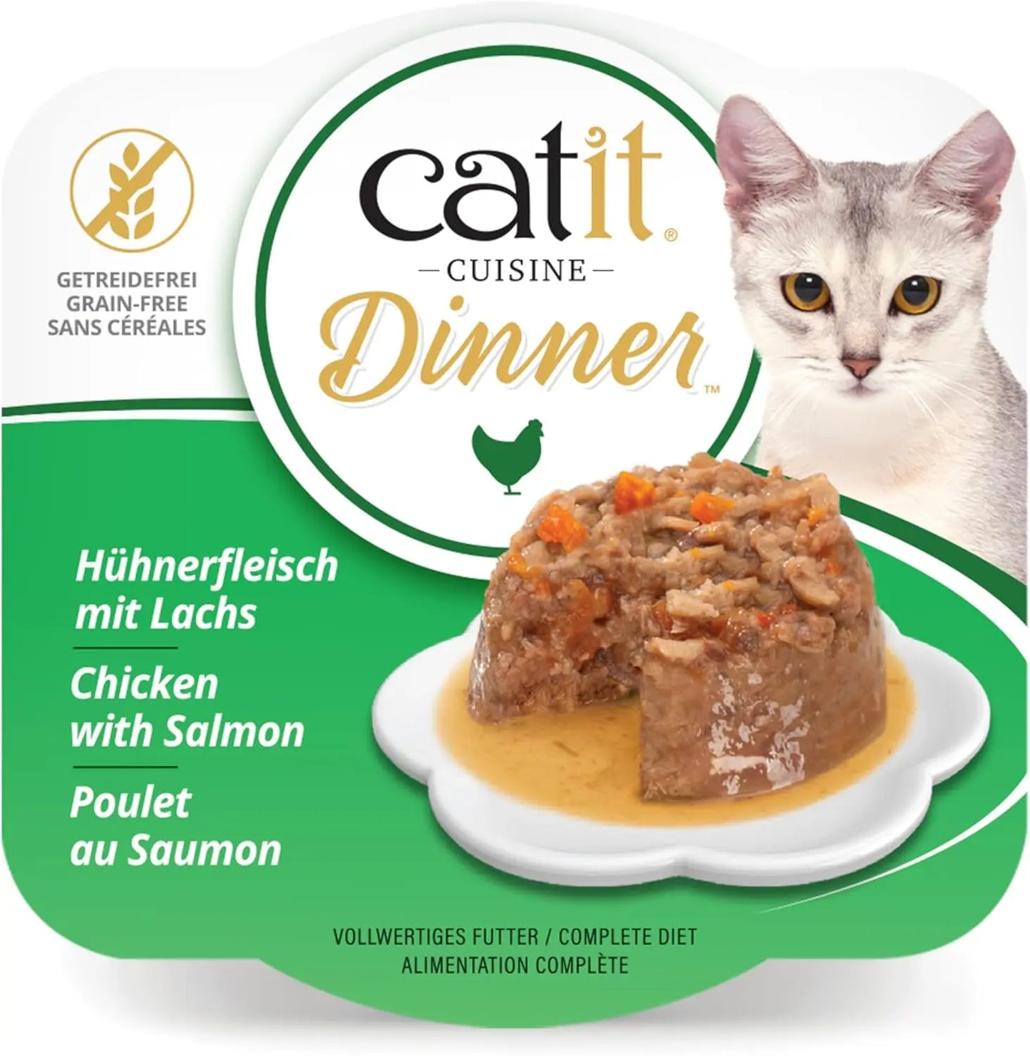 Hydrating Wet Cat Food with Chicken, Salmon & Carrot