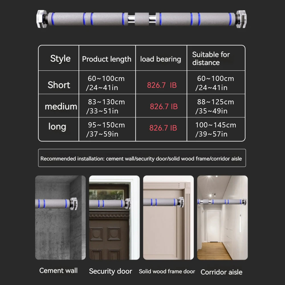 Telescopic Doorway Pull Up Bar Non-Slip