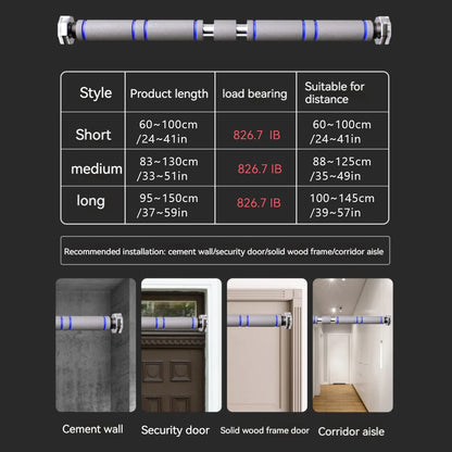 Telescopic Doorway Pull Up Bar Non-Slip