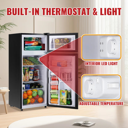 2.5/3.5/4.5 Cu.Ft Mini Fridge with Freezer,