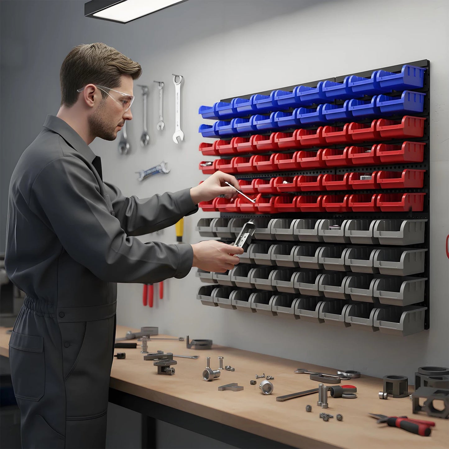 45/90/135pcs Wall-Mounted Tool Organizer