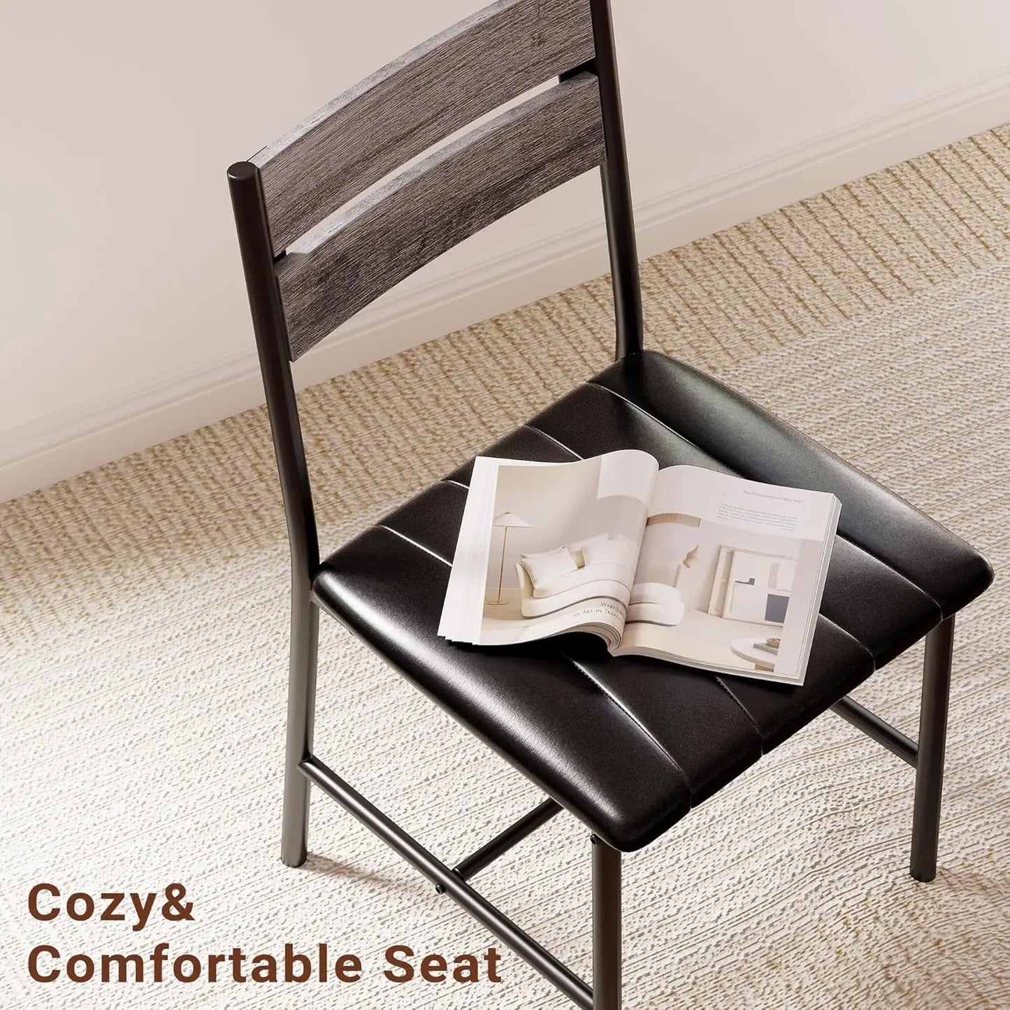 Small Kitchen Table with Upholstered Chairs