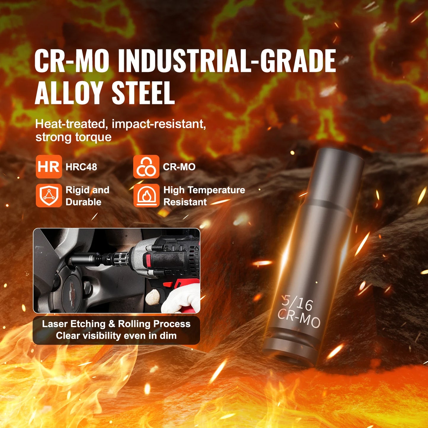 Impact Socket Set Deep Shallow Socket