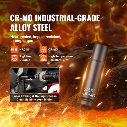 Impact Socket Set Deep Shallow Socket