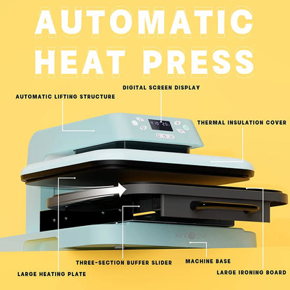Heat Press Machine Automatic Pressure  t-shits