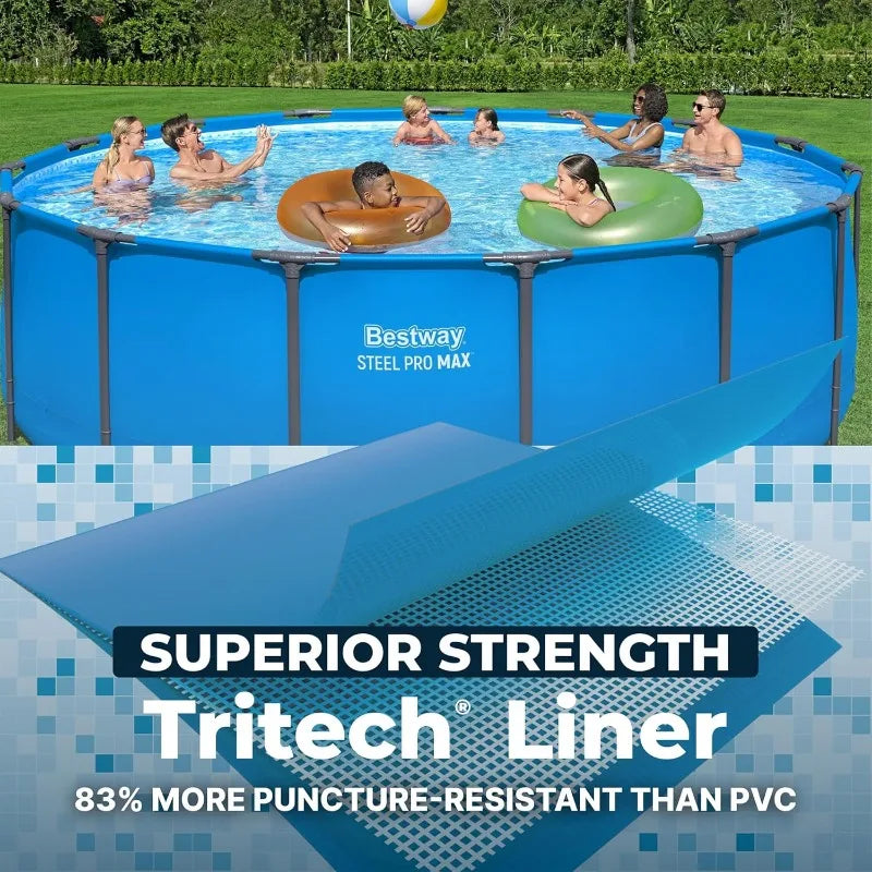 15’ x 48" Above Ground Pool, Metal Frame