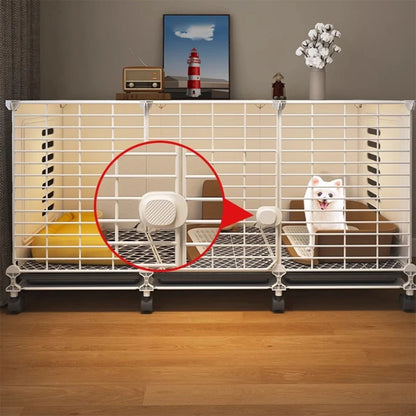 Dog Kennel with Wheels & Tray Indoor