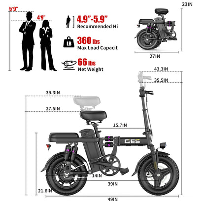 Electric Bike 500W Removable Battery