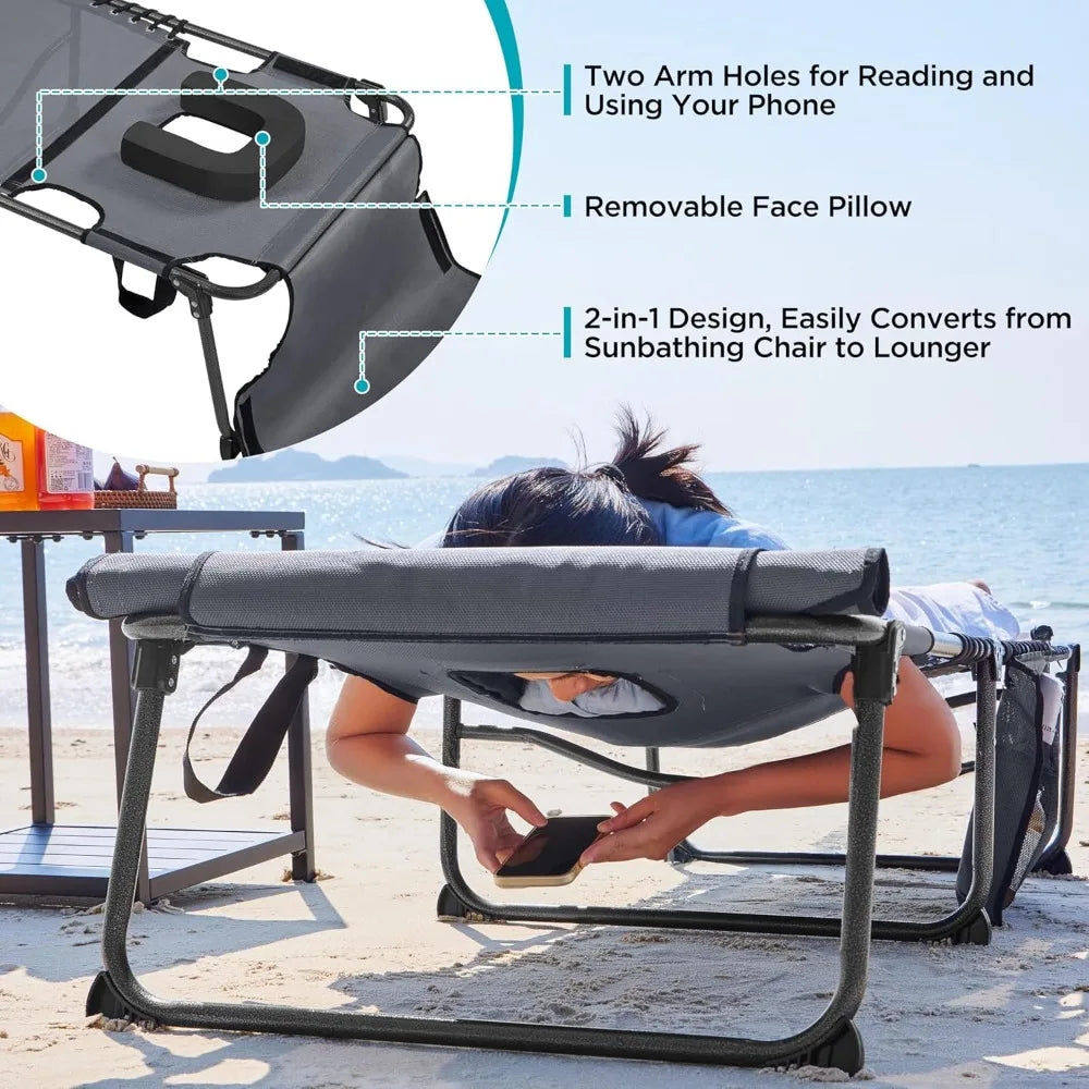 5 Position Outdoor Chaise Lounge Chair