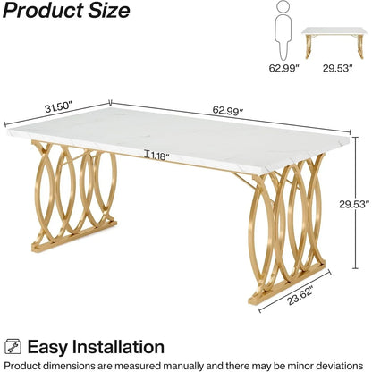 Modern Dining 63" Large Kitchen Table