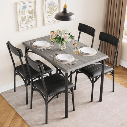 Kitchen Table with 4 Upholstered Chairs