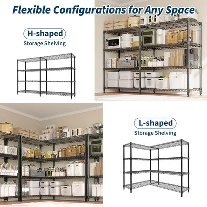 Heavy Duty Metal Shelving Unit 4-Tier