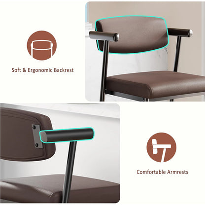 2PCS Counter Height Bar Stools