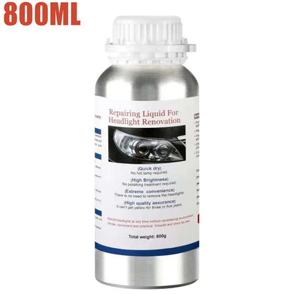 Car Headlight Polishing Restoration Kit Auto Headlight Restorer Repair Set Workshop Tools 800ML Liquid Polymer Evaporator