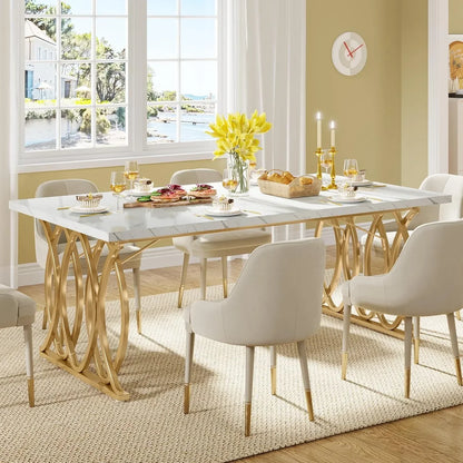 Modern Dining 63" Large Kitchen Table