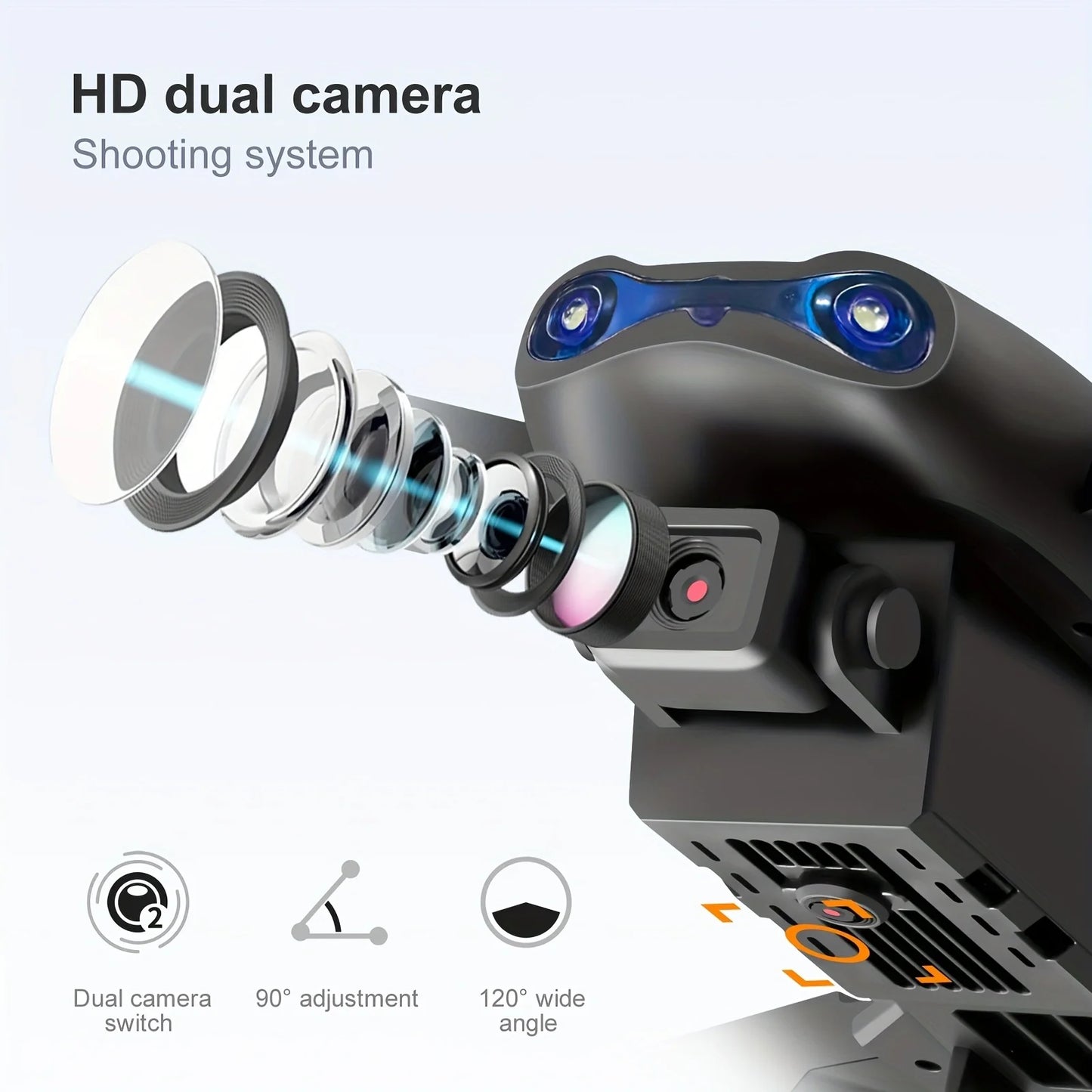 Professional RC Drone, Dual Camera Quadcopter