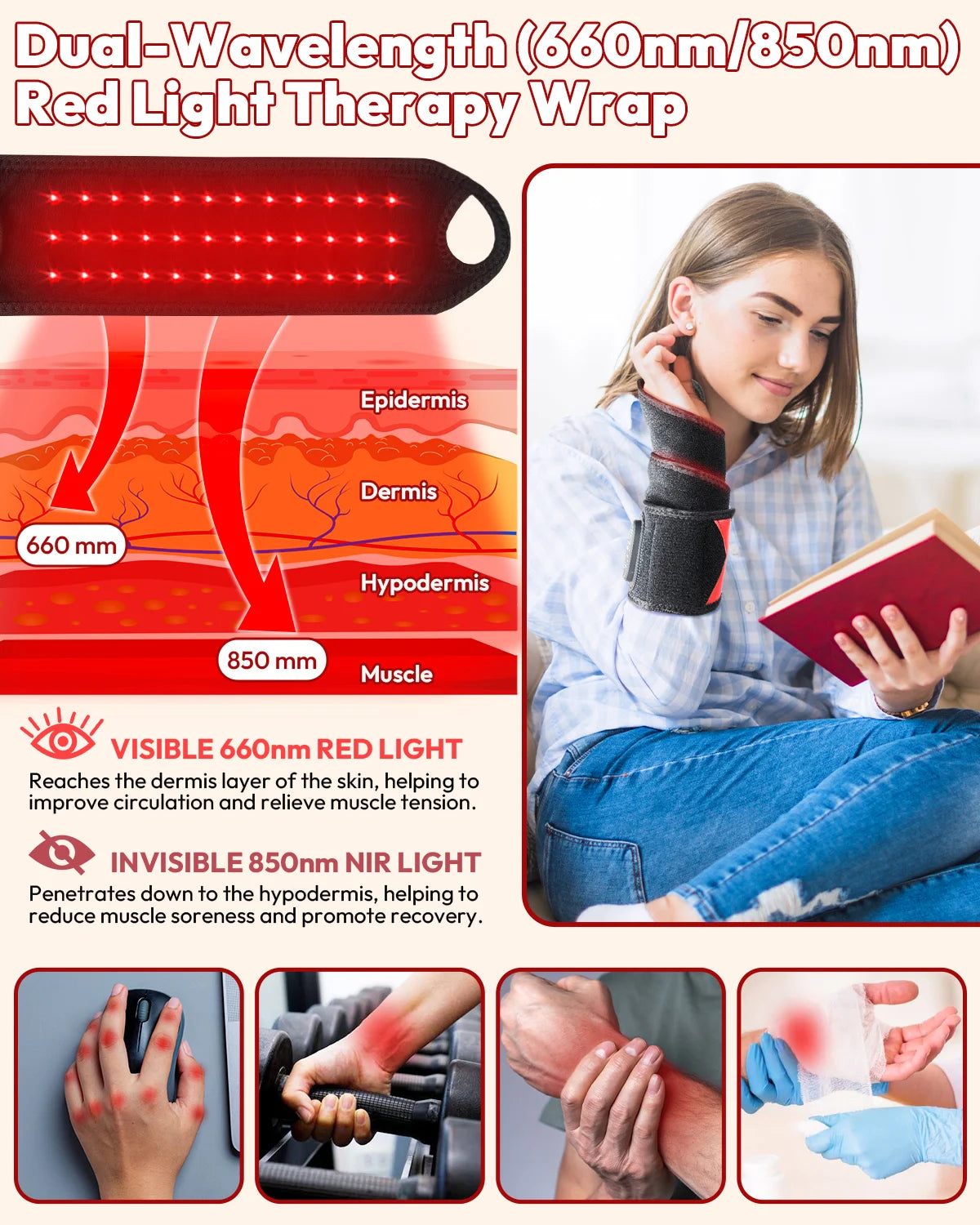 Infrared Therapy Wrap with Heat & Vibration