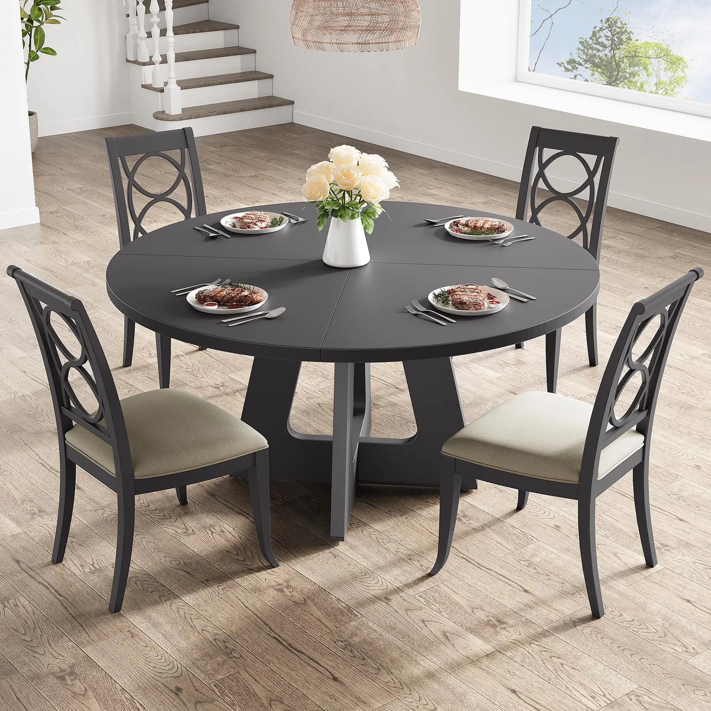 47-Inch Large Wooden Kitchen Table