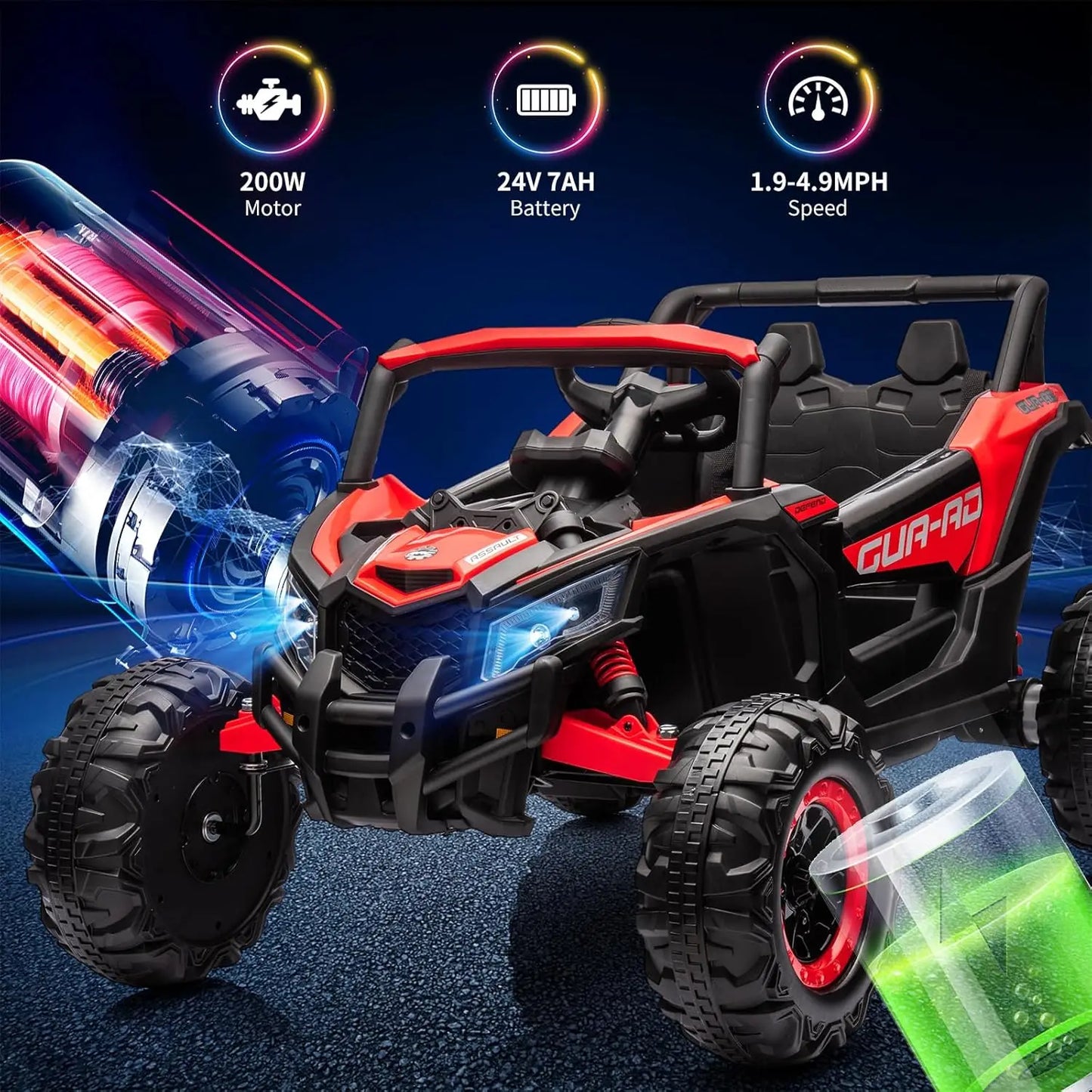 Electric Vehicle Spring Suspension Off-Road Toy
