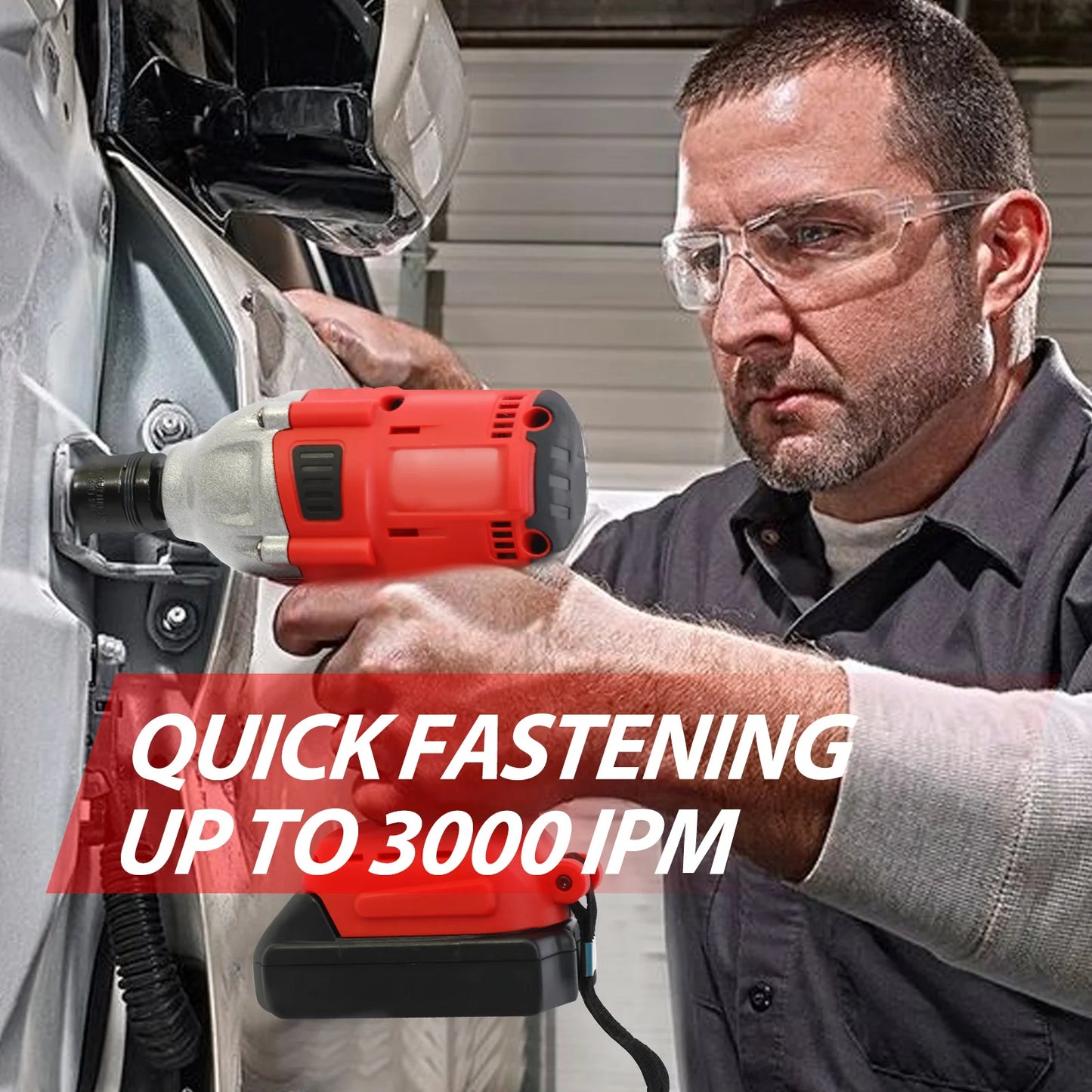 20V Cordless Electric Impact Wrench 1/2 Inch