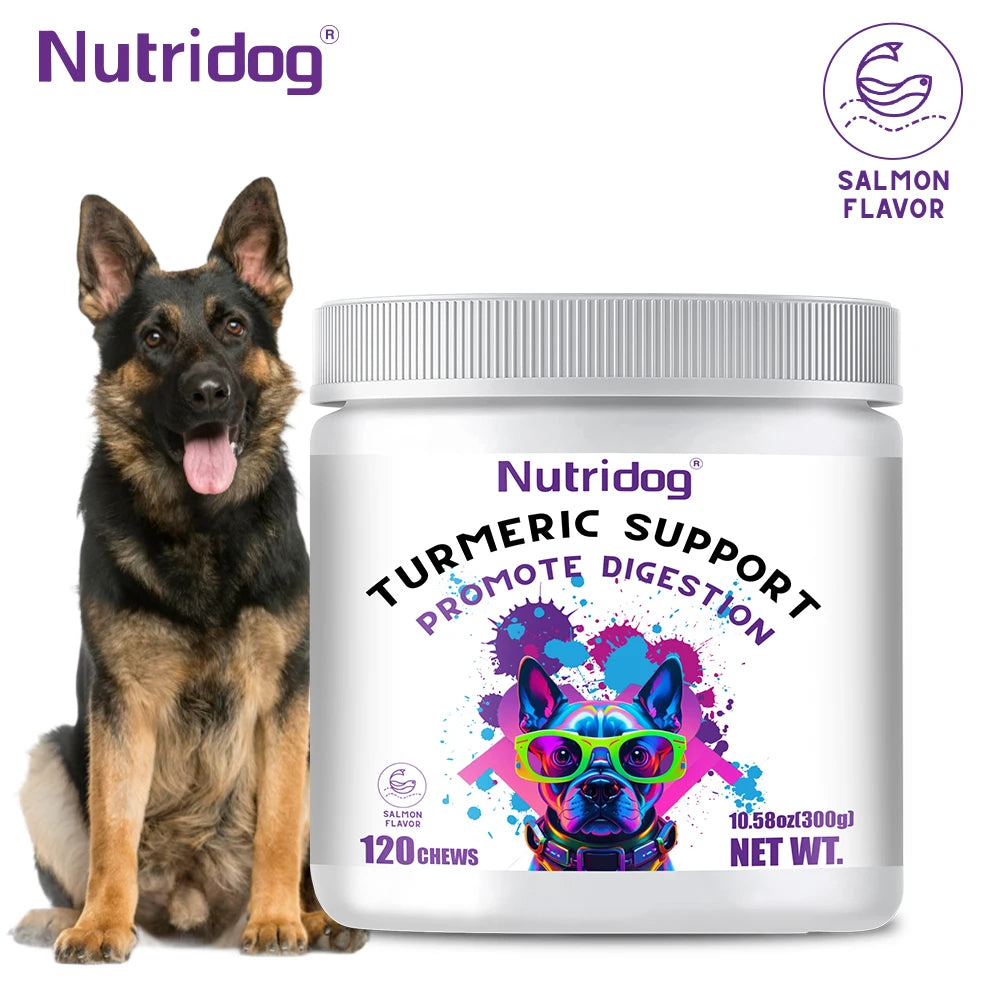 Dog Turmeric Chews Anti-Inflammatory Joint Care Contains Glucosamine